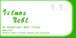 vilmos nebl business card